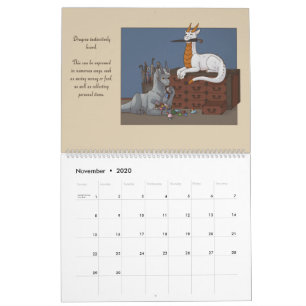 Calendrier Dragons dans l'amour
