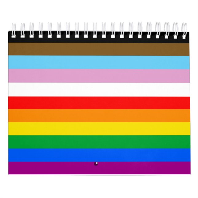 Calendrier Drapeau de la fierté inclusif LGBTQ+ (Protection)