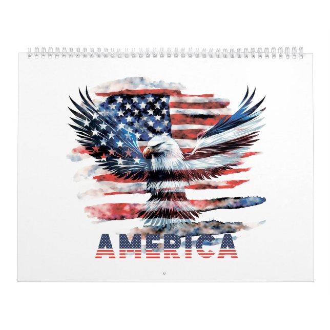 Calendrier Drapeau des États-Unis. Amérique (Protection)