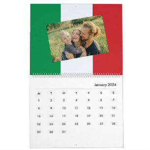 Calendrier Drapeau italien 2026 Calendario Personalizzato per