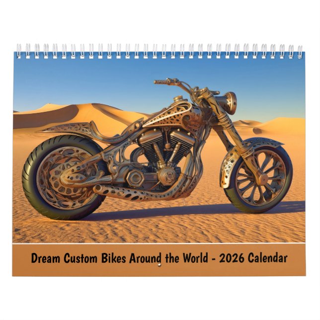 Calendrier Dream Custom Bikes Around the World – 2026 (Protection)
