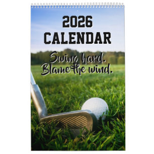 Calendrier drôle 2026 Citations de golf Papa golfe