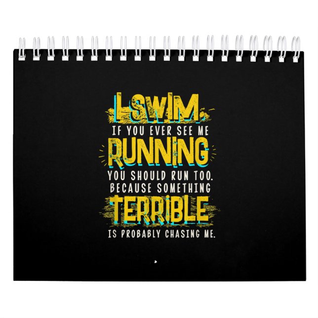 Calendrier Drôle cadeau de natation pour nager (Protection)