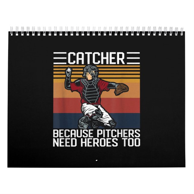 Calendrier Drôle Capteur de baseball Vintages Pitchers Besoin (Protection)