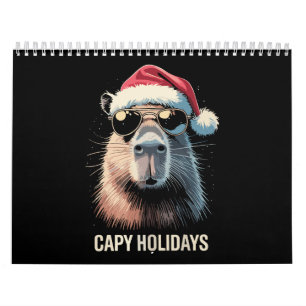 Calendrier Drôle de Noël Capy Vacances Xmas Capybara 
