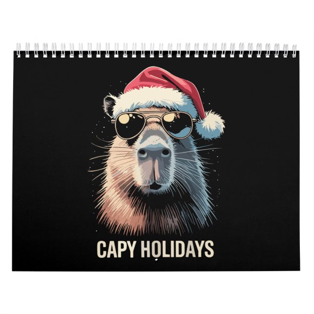 Calendrier Drôle de Noël Capy Vacances Xmas Capybara  (Protection)