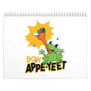 Calendrier Drôle grenouille à capter volée caricature clas