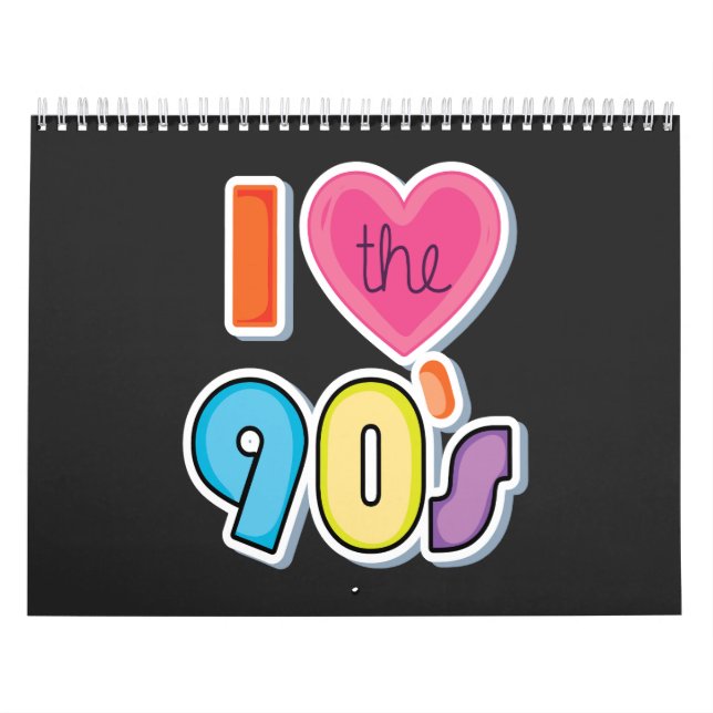 Calendrier Drôle I Love The 90's, 1990's Theme Party (Protection)