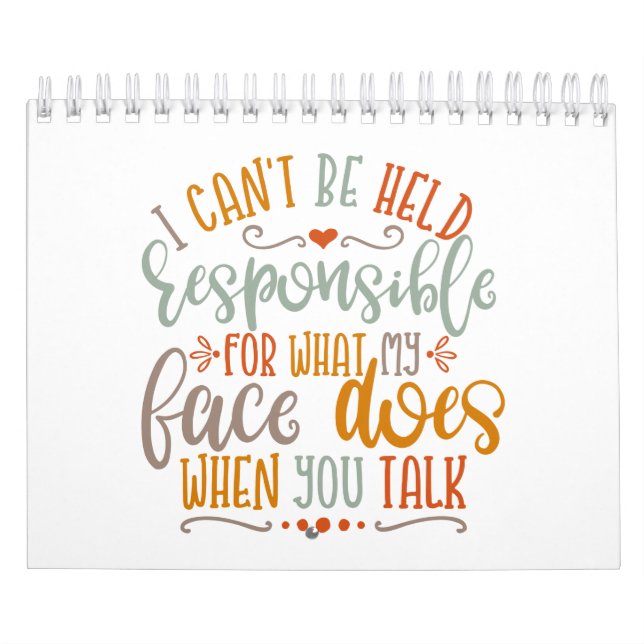 Calendrier Drôle Maman Design je ne peux pas être tenu respon (Protection)