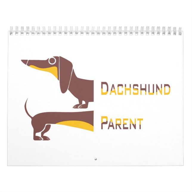 Calendrier Drôle mignon dachshund pour parent chien long (Protection)