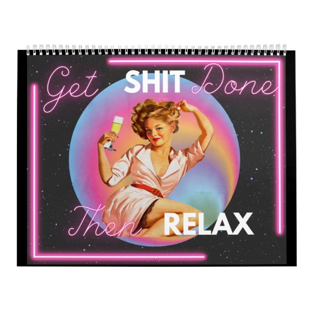 Calendrier drôle pour elle Cadeau Amie Rétro "Term (Protection)