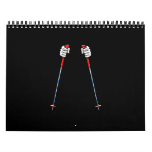 Calendrier Drôle Ski Cadeau Hommes Femmes Cool Skier Costume