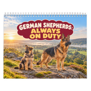 Calendrier Drôles de Bergers Allemands Toujours en Service