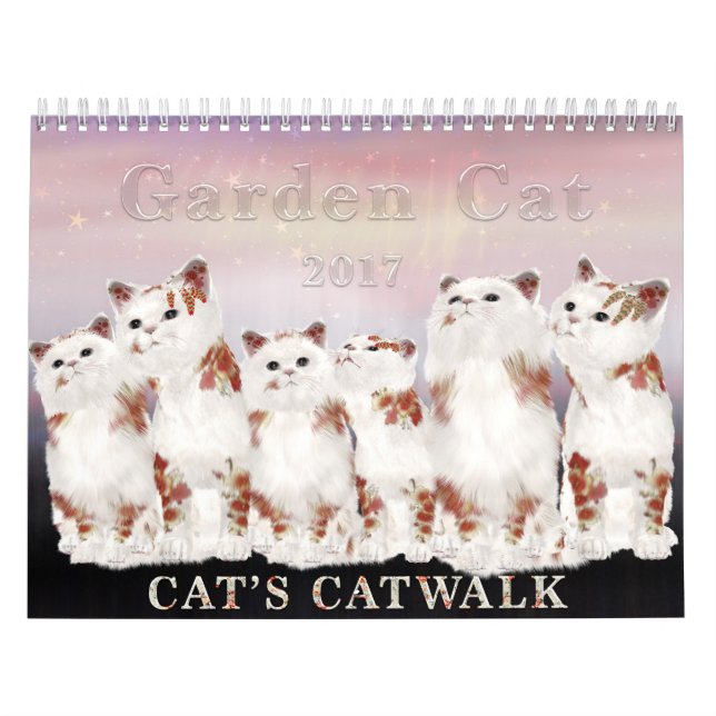 Calendrier du chat 2017 de jardin (Protection)