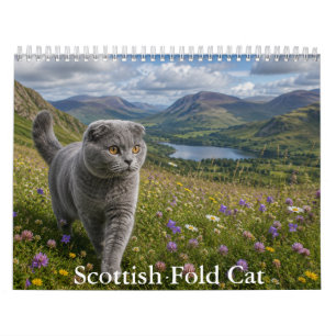 Calendrier du chat Scottish Fold 