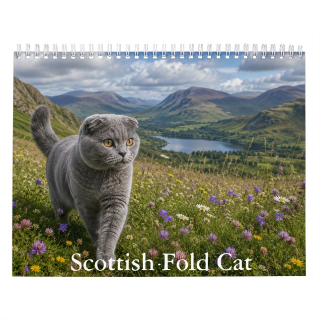 Calendrier du chat Scottish Fold  (Protection)