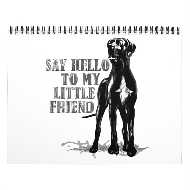 Calendrier du Dogue Allemand Citations noir / Blan (Protection)