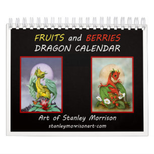 calendrier du dragon 2018 des fruits 5.5x7 et des