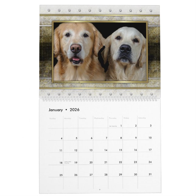 Calendrier du golden retriever 2014 (Jan 2026)