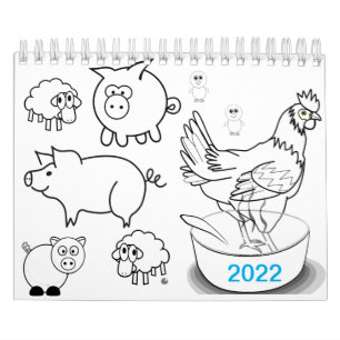 Calendrier du livre coloré pour enfants 2022 Espag