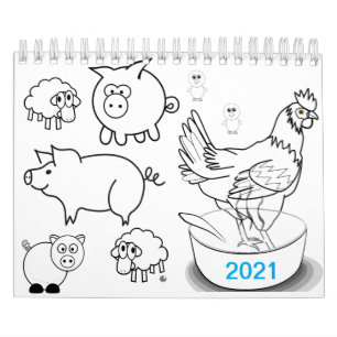 Calendrier du livre de coloriage pour enfants 2021