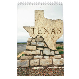 Calendrier du mur de la collection d'états du Texa