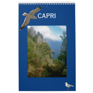 Calendrier du mur de l'île de Capri