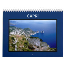 Calendrier du mur de l'île de Capri - Faraglioni