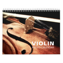 Calendrier du mur de photos de violon