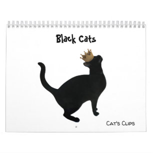 Calendrier du mur des chats noirs