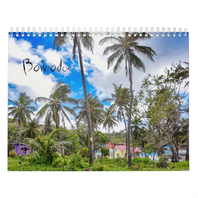 Calendrier du mur des îles tropicales de la Barbad (Protection)