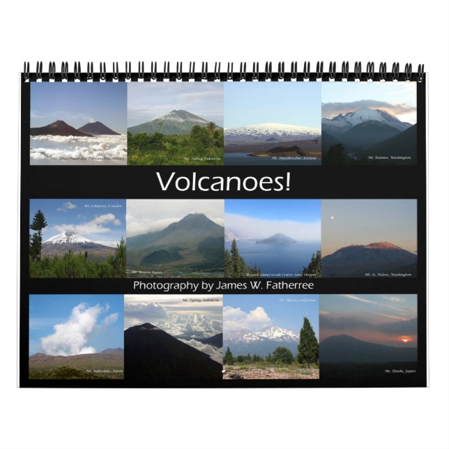 Calendrier du mur des volcans par J.W. Patrie. (Protection)
