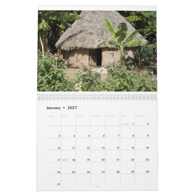 Calendrier du mur d'Éthiopie (Jan 2027)