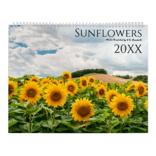 Calendrier du mur photo de tournesol 2025