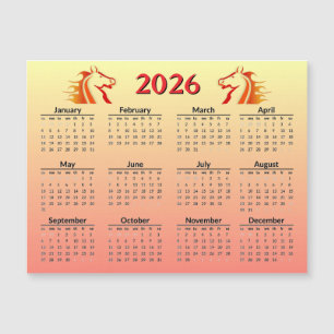 Calendrier du Nouvel An chinois du Cheval 2026