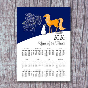 Calendrier du Nouvel An Lunaire Chinois Fire Horse