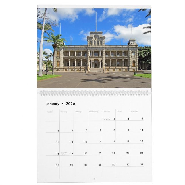 Calendrier du palais Iolani 2014 (Jan 2026)