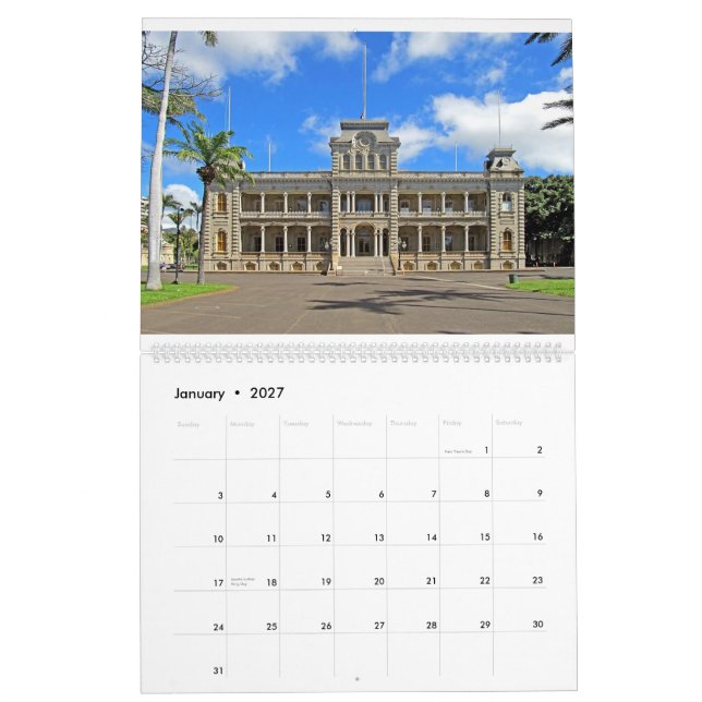 Calendrier du palais Iolani 2014 (Jan 2027)