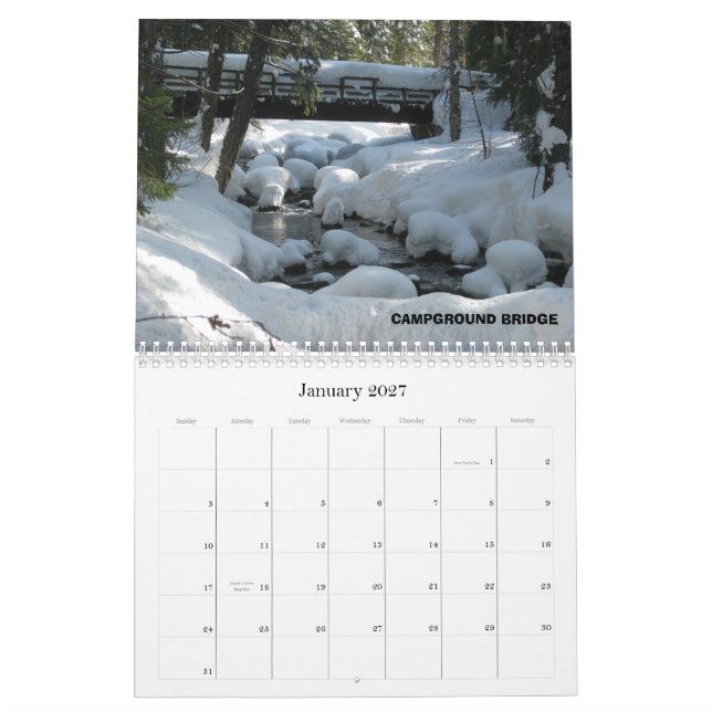 CALENDRIER DU PARC D'ÉTAT D'EUREKA DE PLUMAS 2010 (Jan 2027)