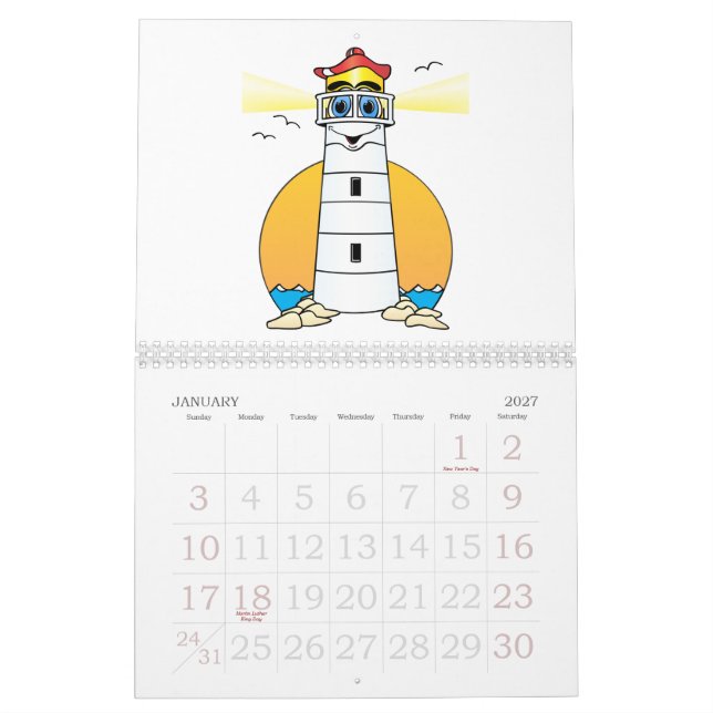 Calendrier du phare du dessin (Jan 2027)