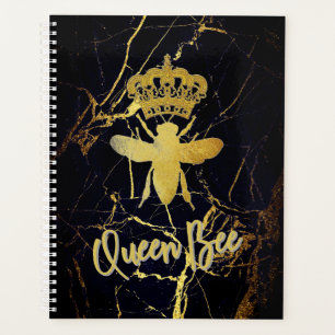 Calendrier du planificateur en marbre noir QUEEN B