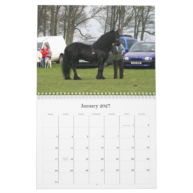 Calendrier du poney 2010 de vallées (Jan 2027)