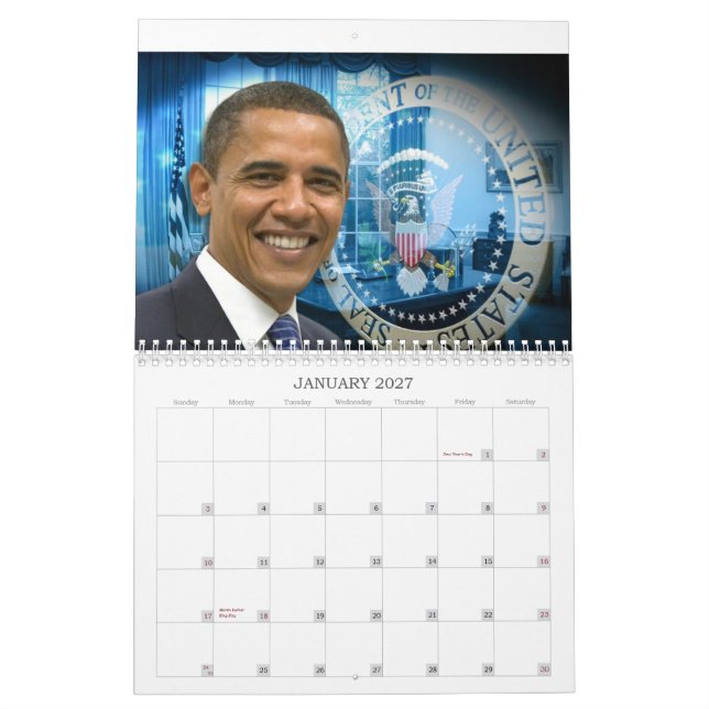 Calendrier du Président Barack Obama 2013 (Jan 2027)