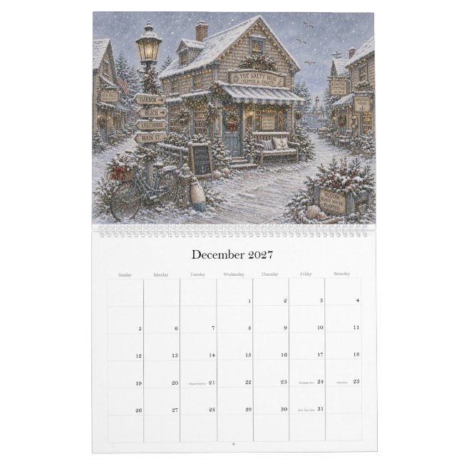 Calendrier du village du port 2027 (Dec 2027)