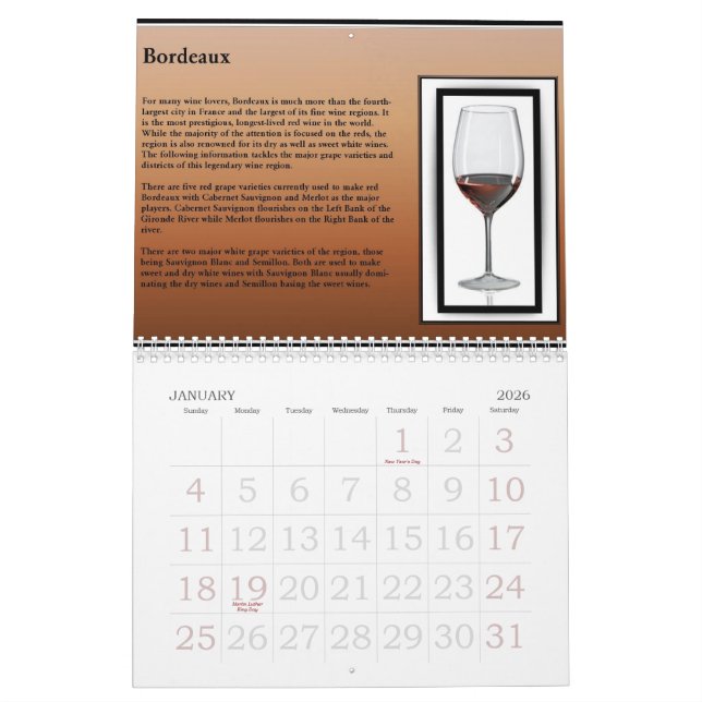 Calendrier du vin 2010 (Jan 2026)