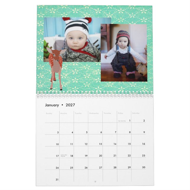 Calendrier du zoo 2012 du gris (Jan 2027)