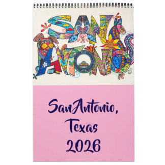 Calendrier d'une seule page de San Antonio
