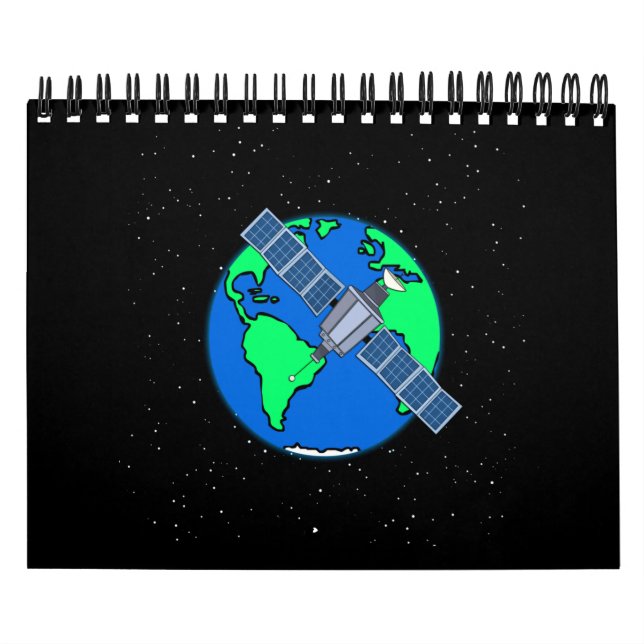 Calendrier Earth and satellite dans l'espace (Protection)