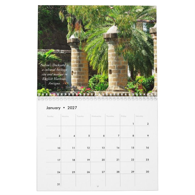 Calendrier Eastern Caribbean Calendar for 2026 (Jan 2027)
