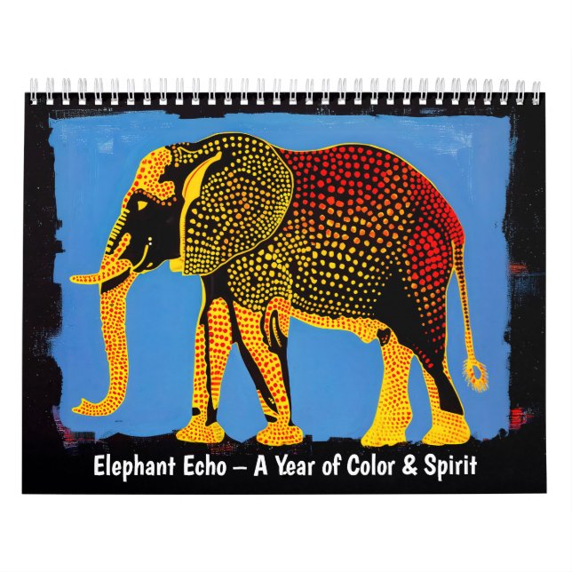 Calendrier Écho d'Éléphant – Une année de couleur et d'esprit (Protection)